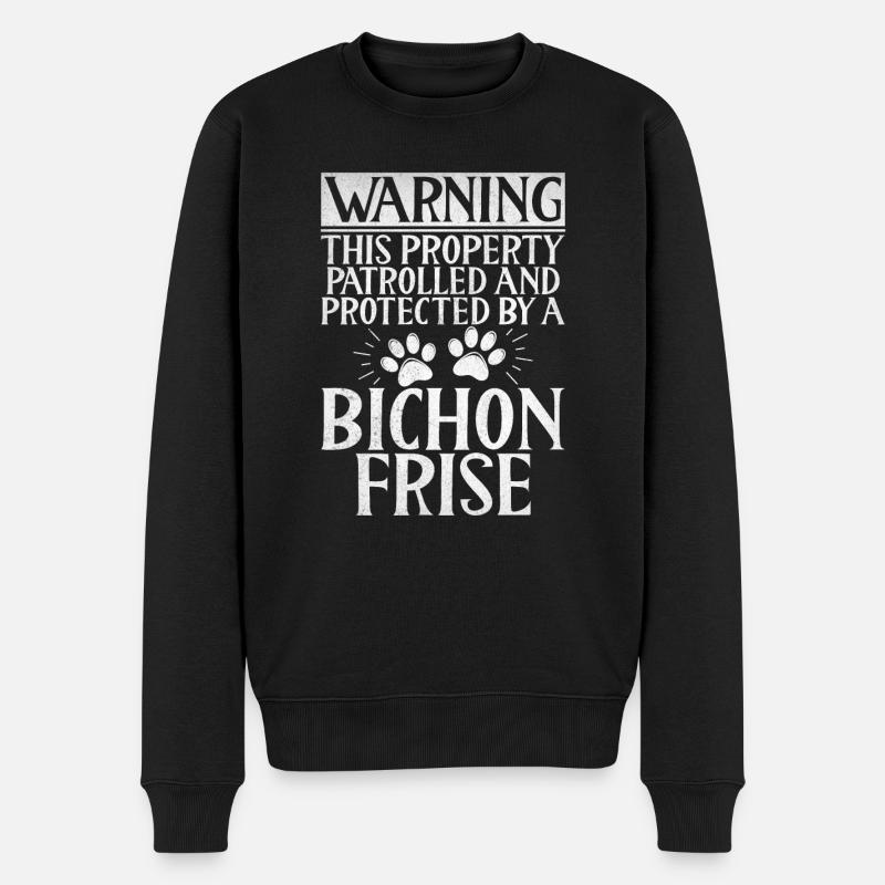 Cadeaux Bichon Frisé - Pull Premium bio Homme - noir