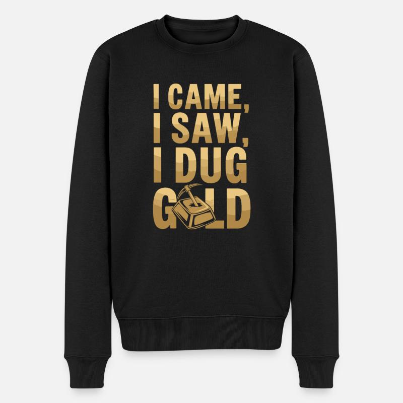 Goldrausch Abenteuer Goldsucher Schatzsuche - Männer Premium Bio Pullover - Schwarz