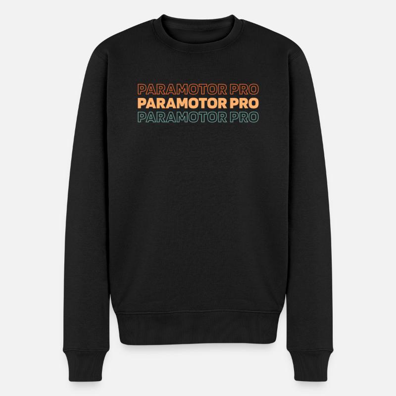 Paramotor Gleitschirmfliegen - Männer Premium Bio Pullover - Schwarz