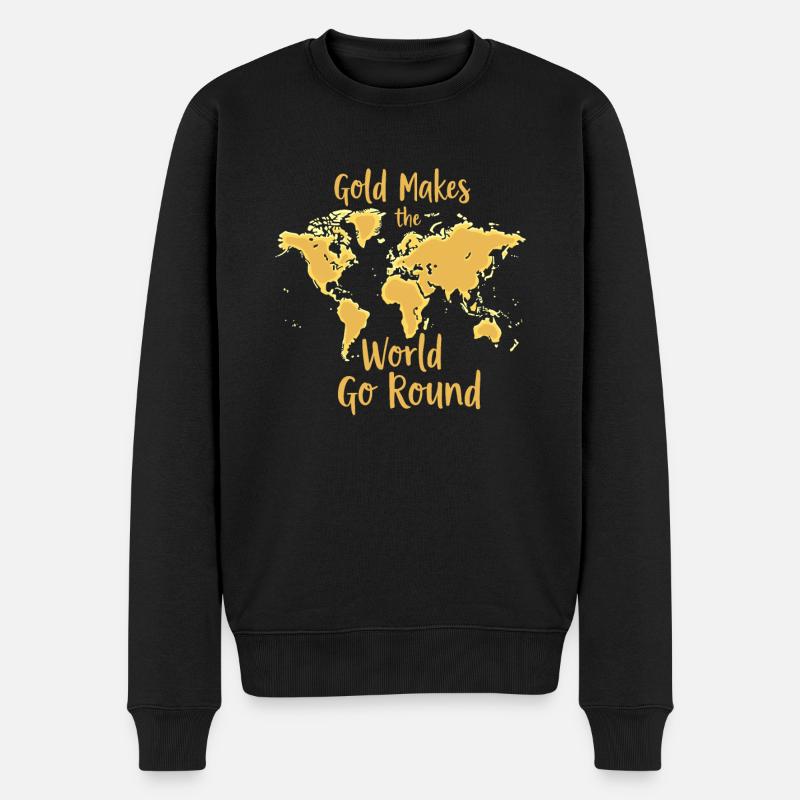 Goldrausch Abenteuer Goldsucher Schatzsuche - Männer Premium Bio Pullover - Schwarz