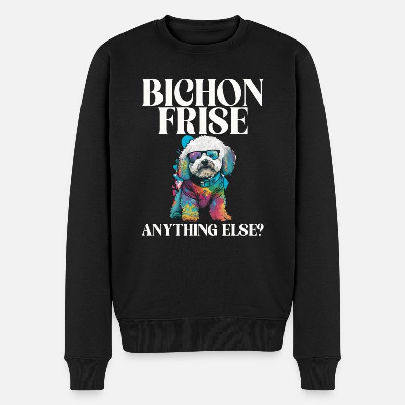 Cadeaux Bichon Frisé - Pull Premium bio Homme - noir