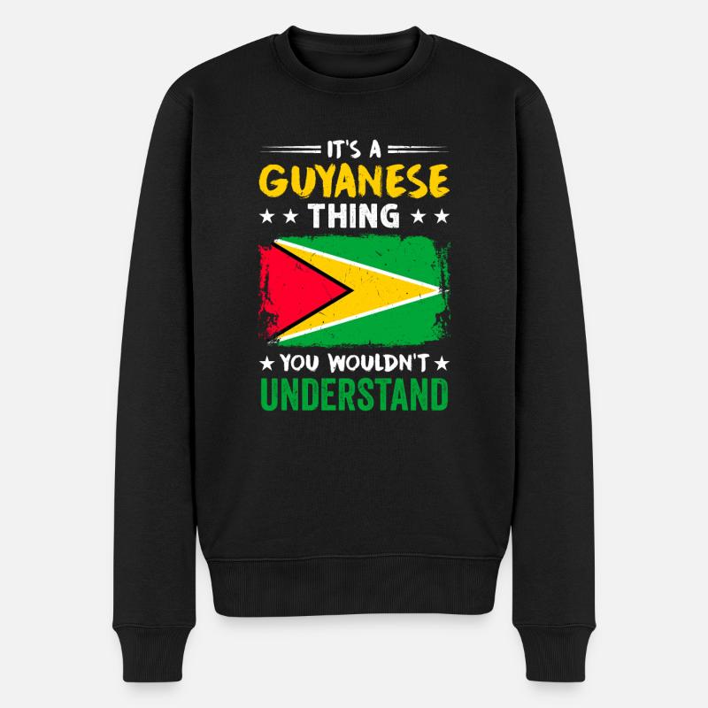 Fier Guyanais - Pull Premium bio Homme - noir