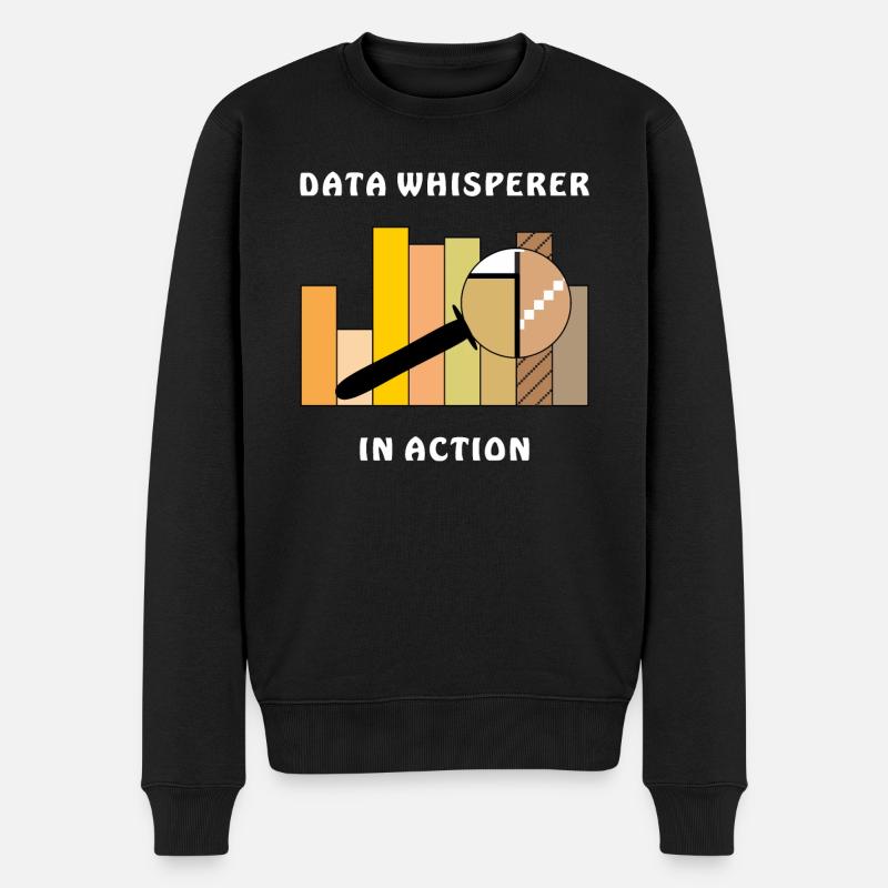 DATA WHISPERER IN ACTION - Men's Premium Organic Jumper - black