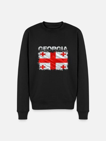 Georgia - Men's Premium Organic Jumper - black