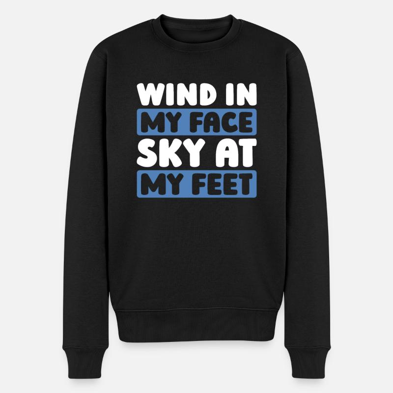Paramotor Gleitschirmfliegen - Männer Premium Bio Pullover - Schwarz