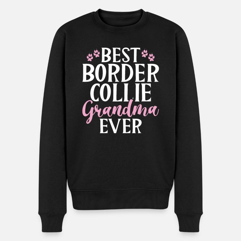 Border Collie Gifts - Männer Premium Bio Pullover - Schwarz