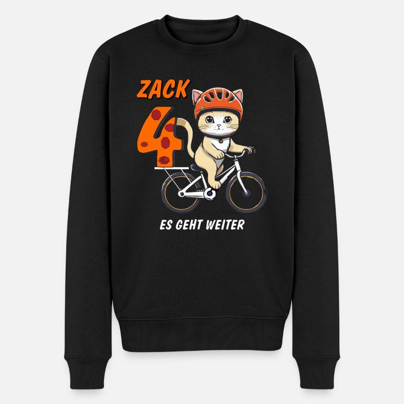 VÉLO CHAT ZACK FOUR - Pull Premium bio Homme - noir