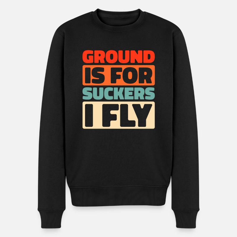 Paramotor Gleitschirmfliegen - Männer Premium Bio Pullover - Schwarz