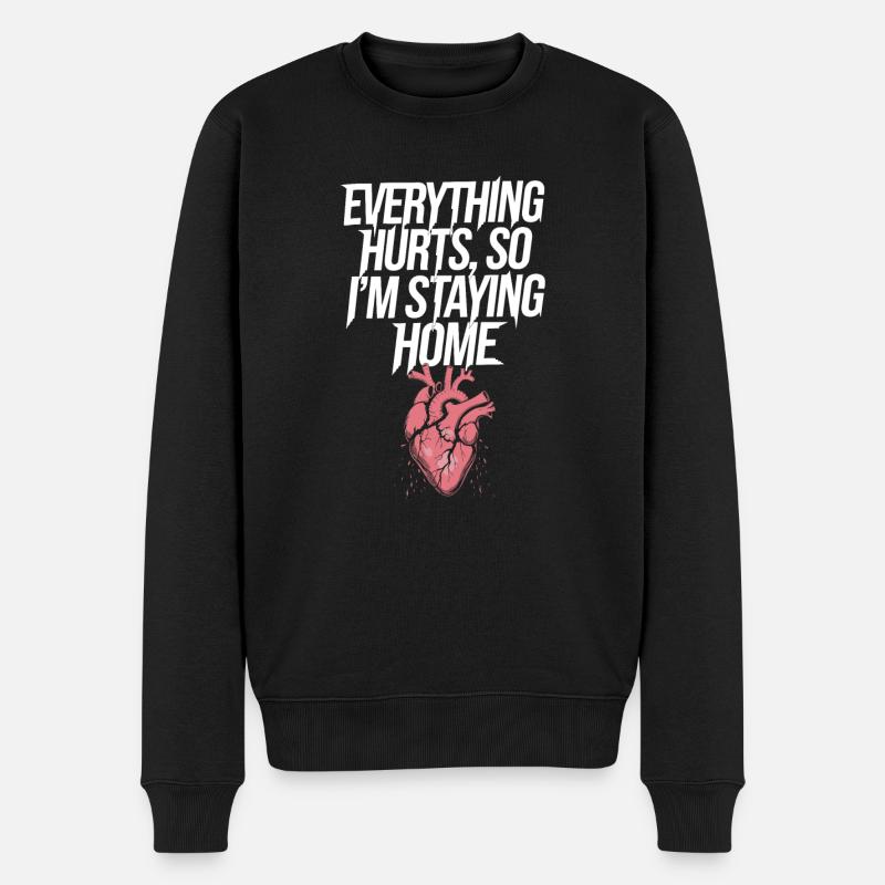 Introversion Style alternatif Émotionnel - Pull Premium bio Homme - noir