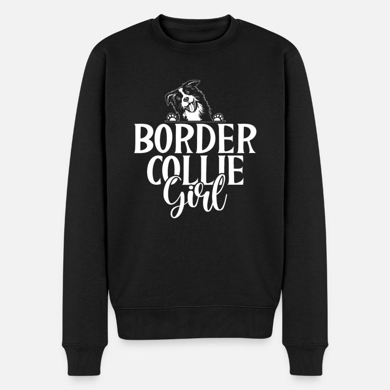 Border Collie Gifts - Männer Premium Bio Pullover - Schwarz