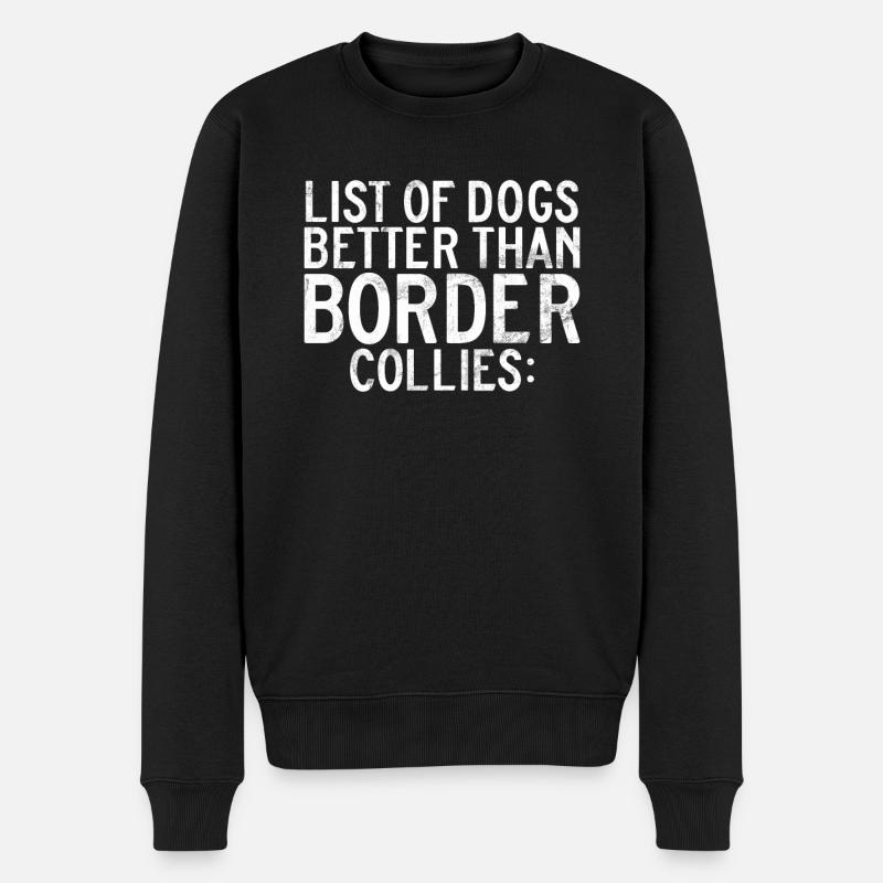 Border Collie Gifts - Männer Premium Bio Pullover - Schwarz