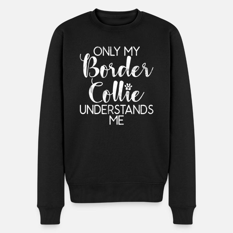 Border Collie Gifts - Männer Premium Bio Pullover - Schwarz