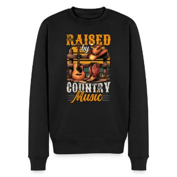 Country music lover raised by country music - Men's Premium Organic Jumper - black - Front - Nico (187cm)