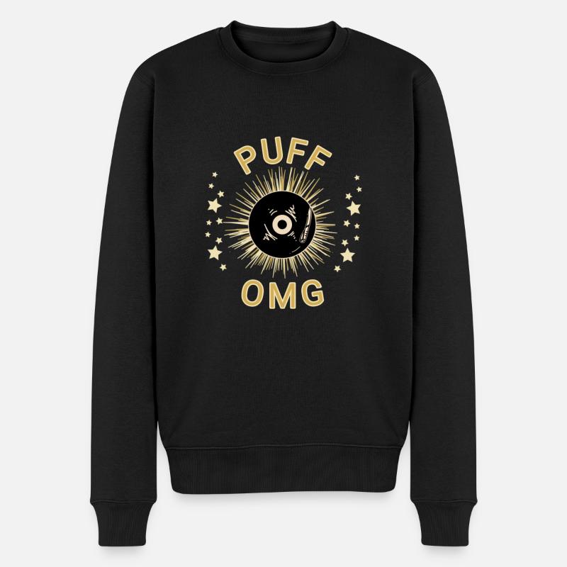 Puff musik rapper - Männer Premium Bio Pullover - Schwarz