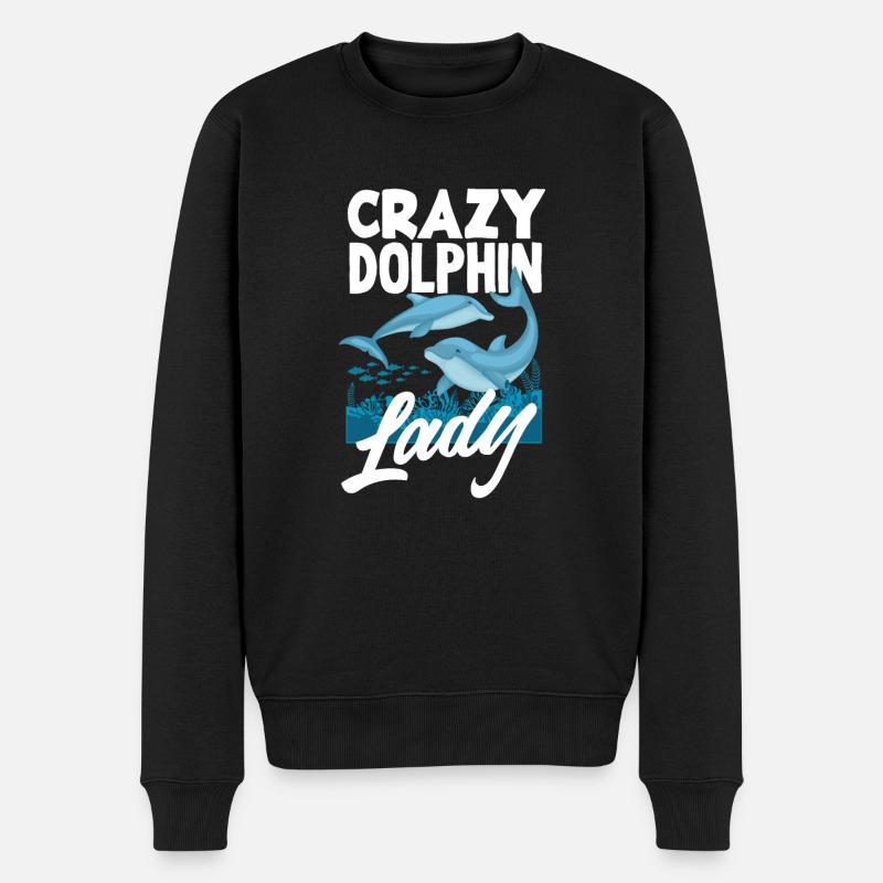 Dame dauphin folle - Pull Premium bio Homme - noir