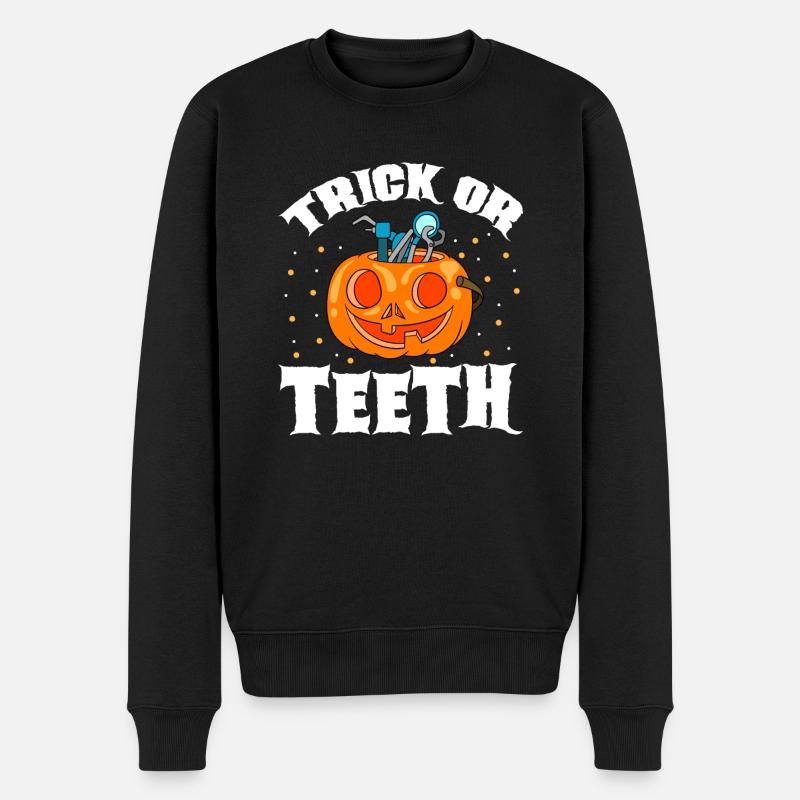Dentiste Halloween Assistant dentaire - Pull Premium bio Homme - noir