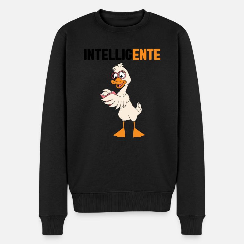 Lustig Ironie Ente Ente Sarkasmus Geschenk - Männer Premium Bio Pullover - Schwarz