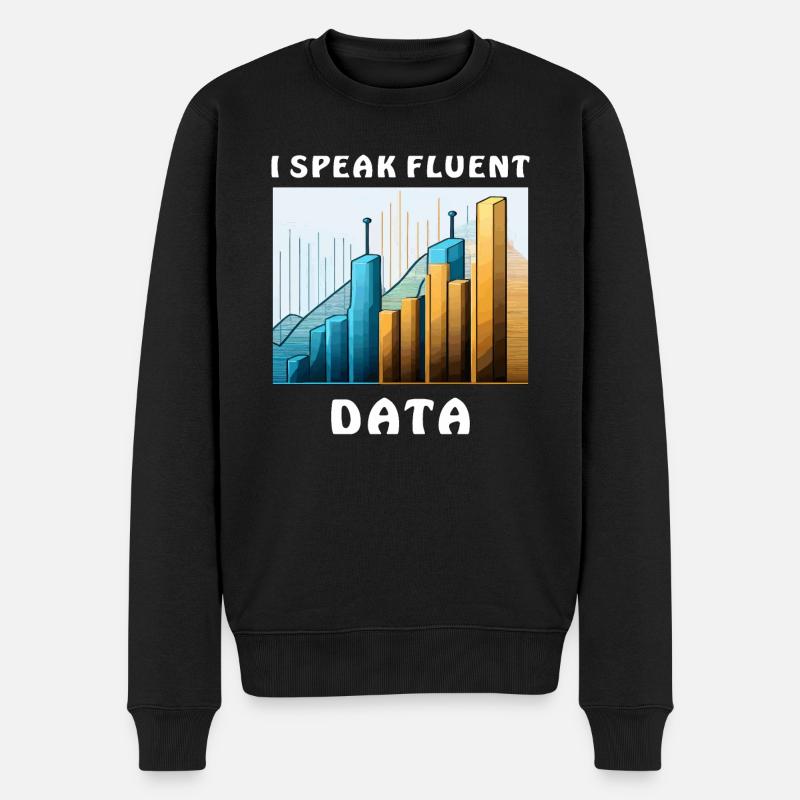 I SPEAK FLUENT DATA - Men's Premium Organic Jumper - black