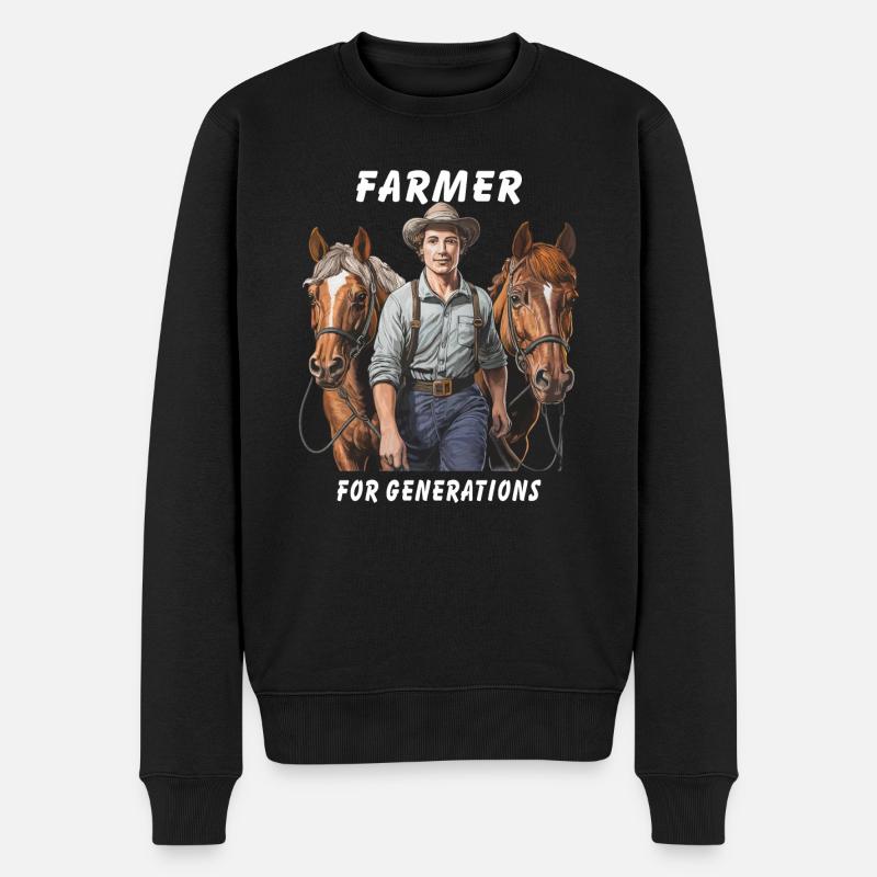 FARMER FOR GENERATIONS - Men's Premium Organic Jumper - black