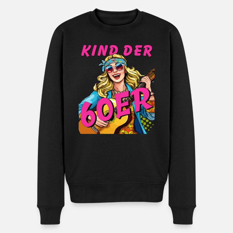 FEMME ENFANT DES ANNÉES 60 - Pull Premium bio Homme - noir