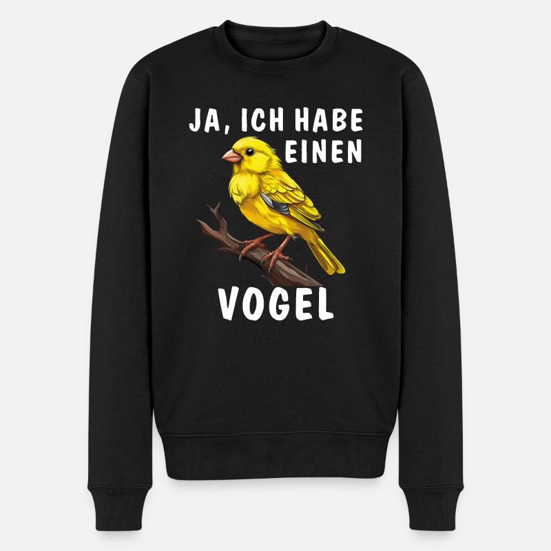 , J’AI UN OISEAU - Pull Premium bio Homme - noir