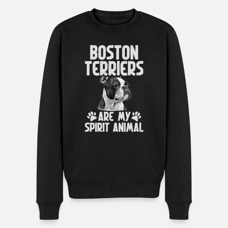 Cadeaux Boston Terrier - Pull Premium bio Homme - noir
