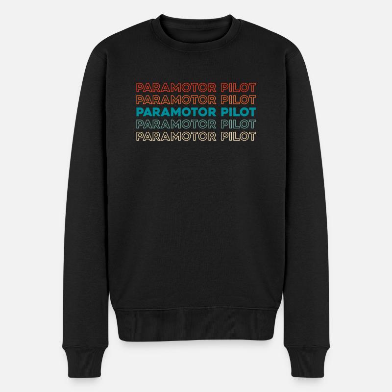 Paramotor Gleitschirmfliegen - Männer Premium Bio Pullover - Schwarz
