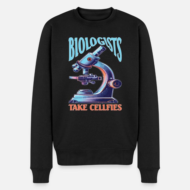 Biologists Take Cellfies - Männer Premium Bio Pullover - Schwarz