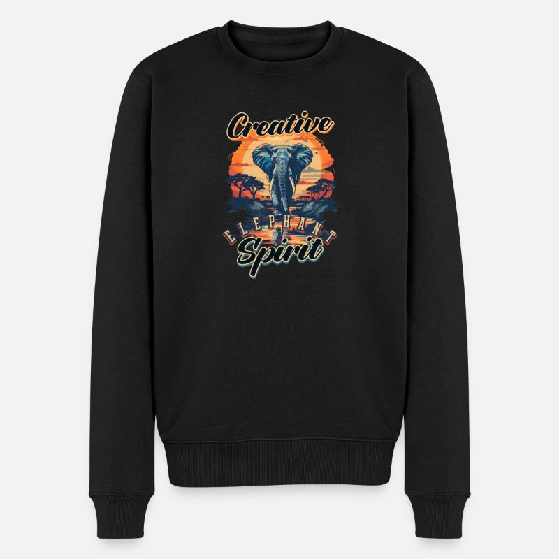 Éléphant créatif de l’éléphant - Pull Premium bio Homme - noir