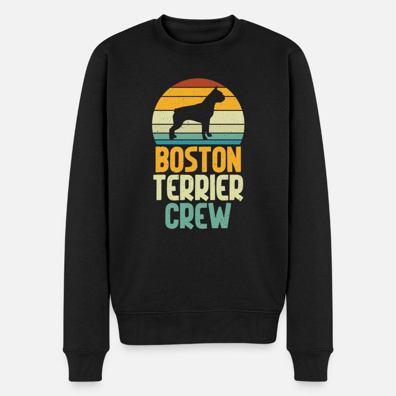 Cadeaux Boston Terrier - Pull Premium bio Homme - noir