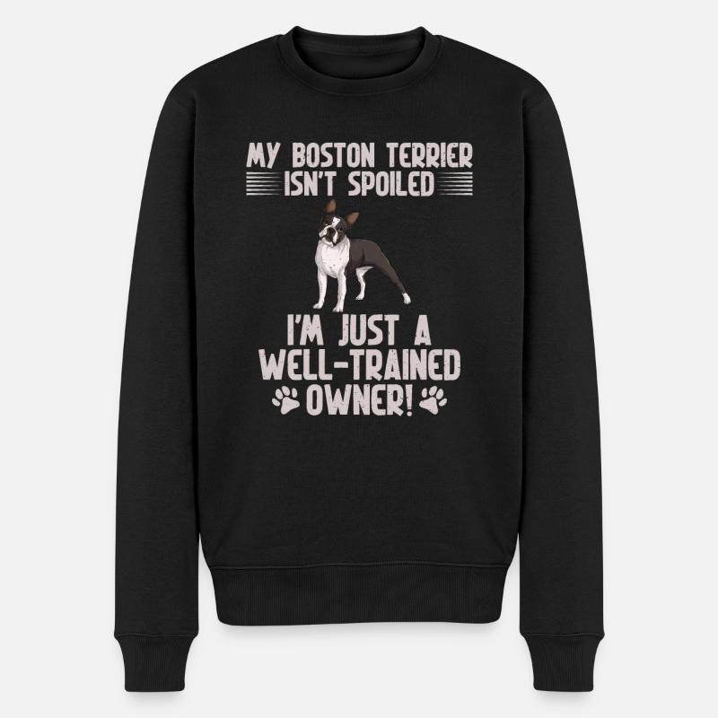 Cadeaux Boston Terrier - Pull Premium bio Homme - noir