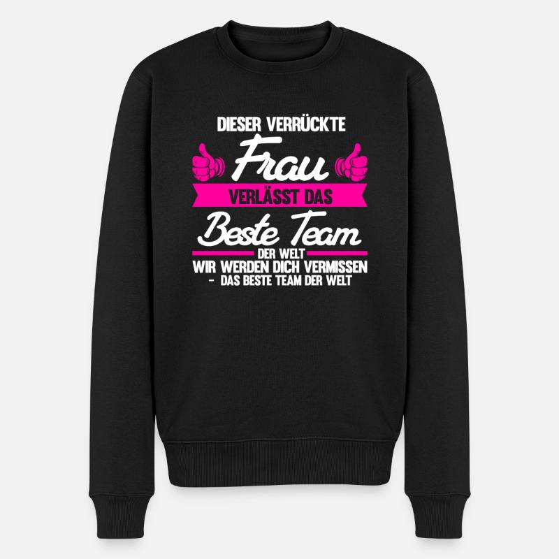 Abschied Kollegin Abschiedsparty Geschenk - Männer Premium Bio Pullover - Schwarz
