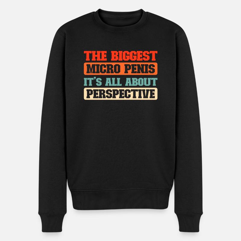 Schwarzer Humor Funny - Männer Premium Bio Pullover - Schwarz