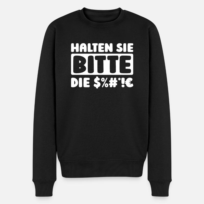 Humour noir, taisez-vous - Pull Premium bio Homme - noir