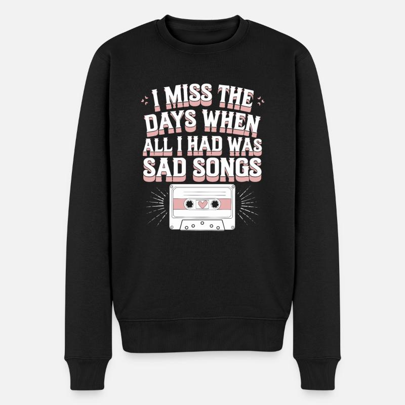 Introversion Alternative Style Emotional - Männer Premium Bio Pullover - Schwarz