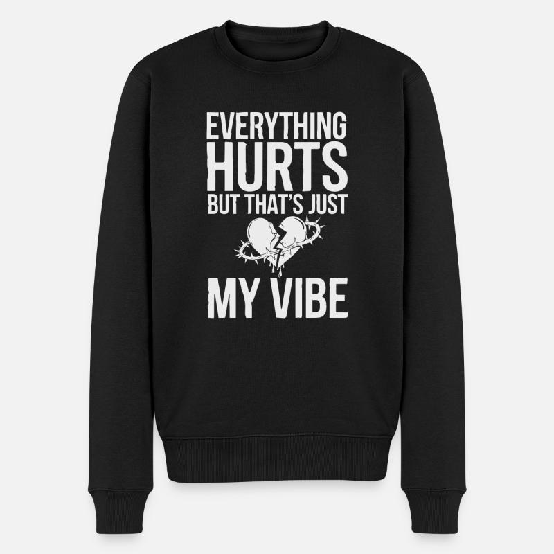 Introversion Style alternatif Émotionnel - Pull Premium bio Homme - noir
