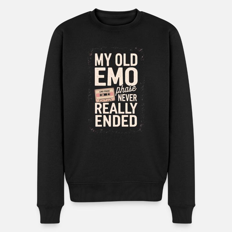 Introversion Alternative Style Emotional - Men's Premium Organic Jumper - black