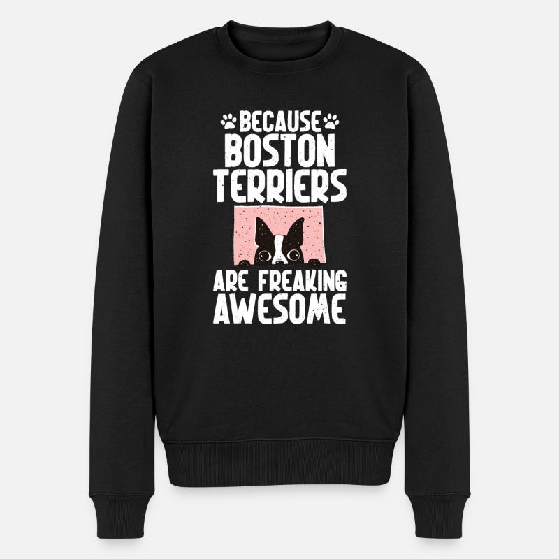 Cadeaux Boston Terrier - Pull Premium bio Homme - noir