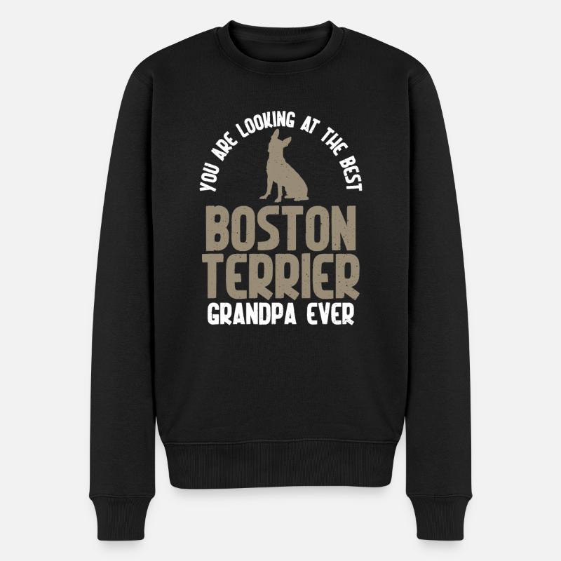 Cadeaux Boston Terrier - Pull Premium bio Homme - noir