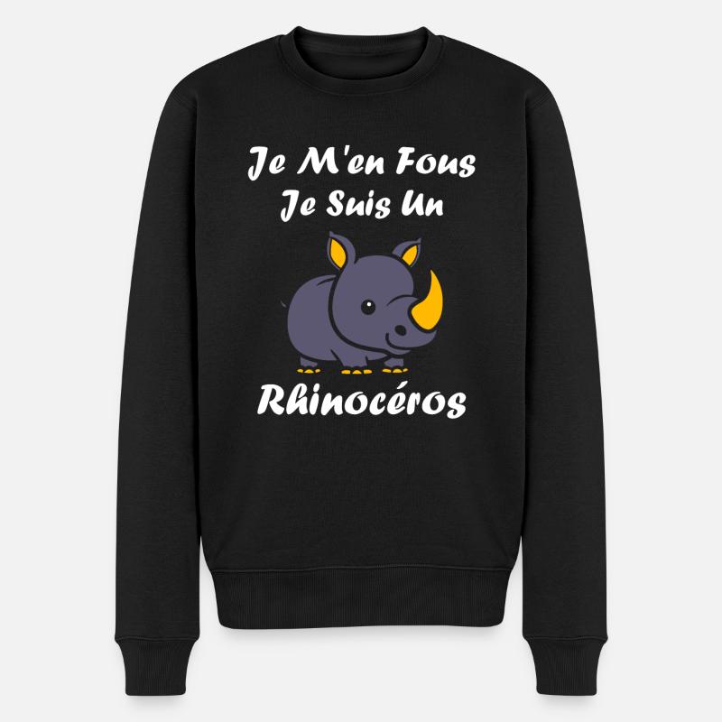 rhinocéros - Pull Premium bio Homme - noir