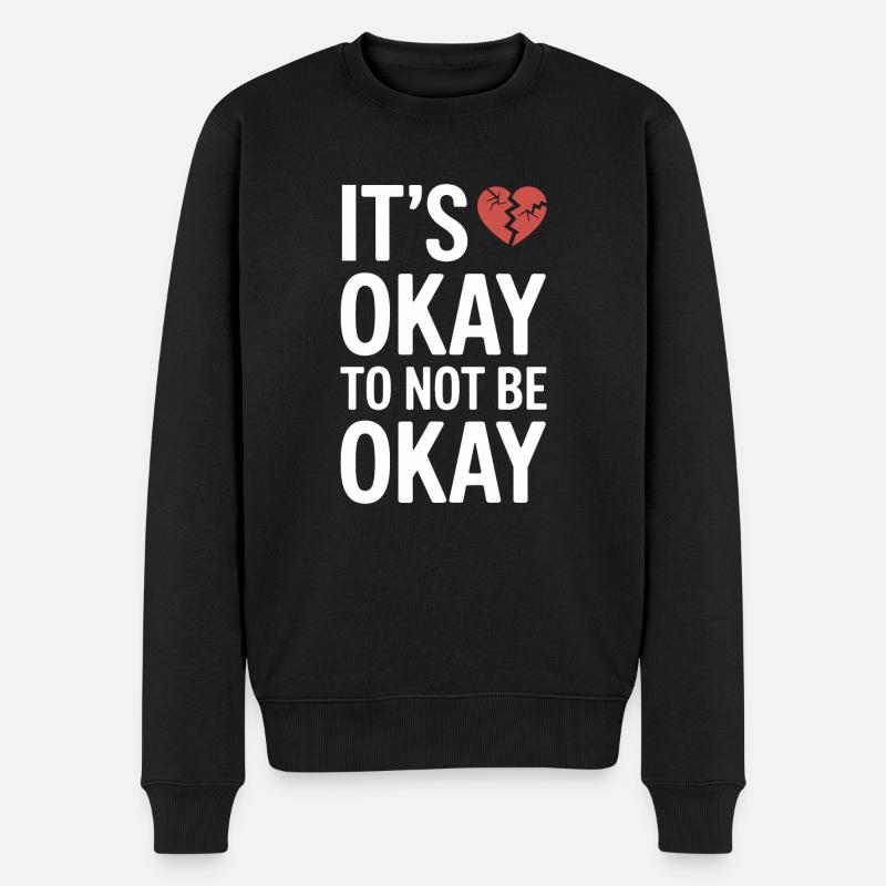 Mental Health Advocate Therapy Support Emotional - Männer Premium Bio Pullover - Schwarz
