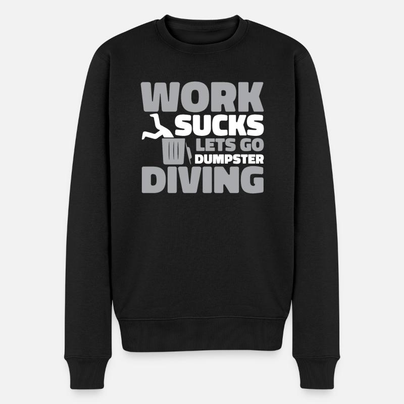 Mülltauchen - Männer Premium Bio Pullover - Schwarz