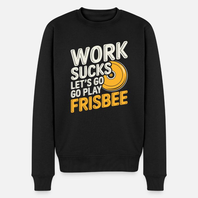 Frisbee - Männer Premium Bio Pullover - Schwarz