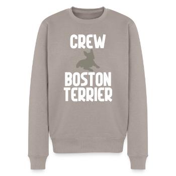 Cadeaux Boston Terrier - Pull Premium bio Homme - taupe - Devant - Nico (187cm)
