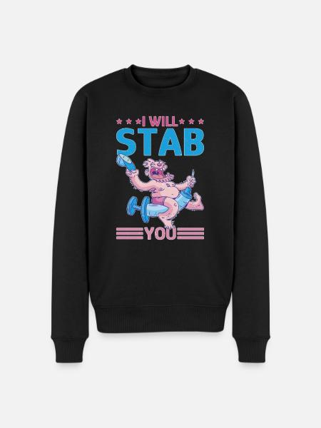 I Will Stab You 5 - Männer Premium Bio Pullover - Schwarz