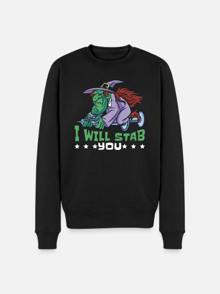I Will Stab You 7 - Männer Premium Bio Pullover - Schwarz
