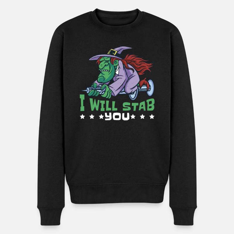 I Will Stab You 7 - Männer Premium Bio Pullover - Schwarz