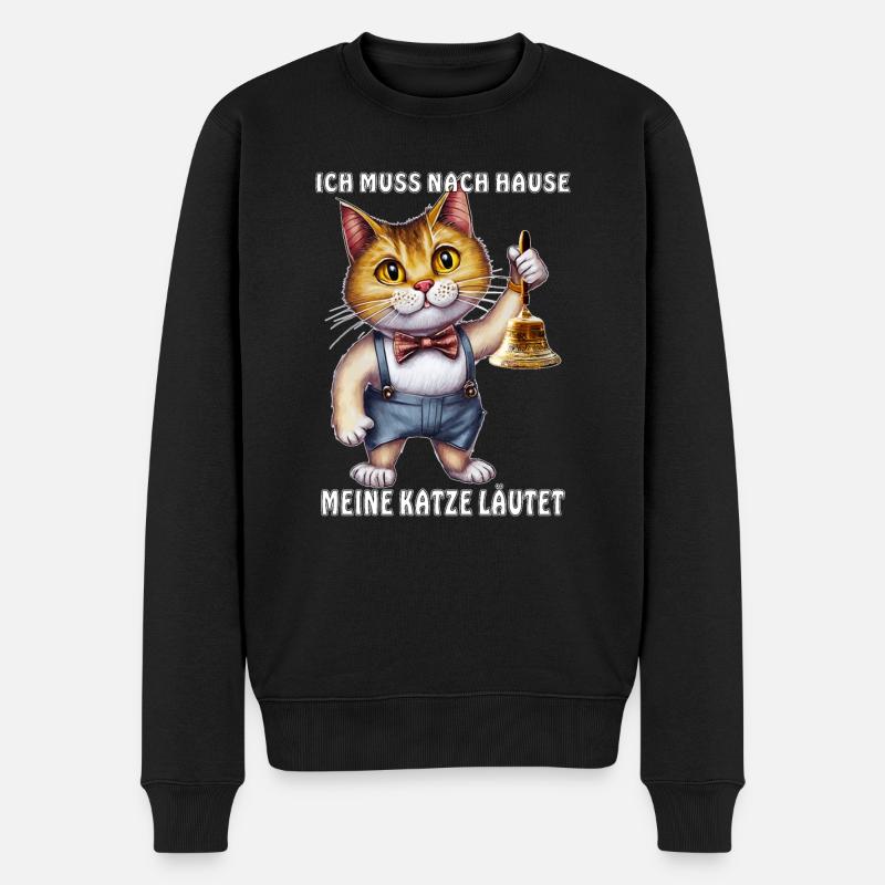 MES BAGUES DE CHAT - Pull Premium bio Homme - noir