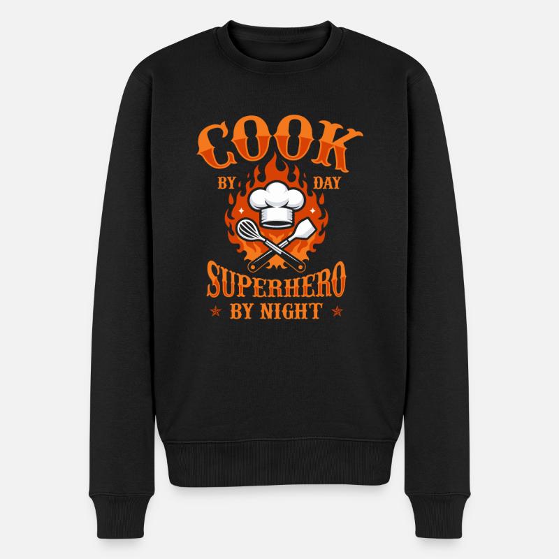 Koch Kochen - Männer Premium Bio Pullover - Schwarz