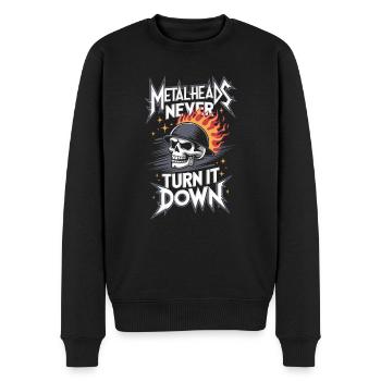 Metalhead's Ultimate Thrash Metal Playlist Vibes - Men's Premium Organic Jumper - black - Front - Nico (187cm)